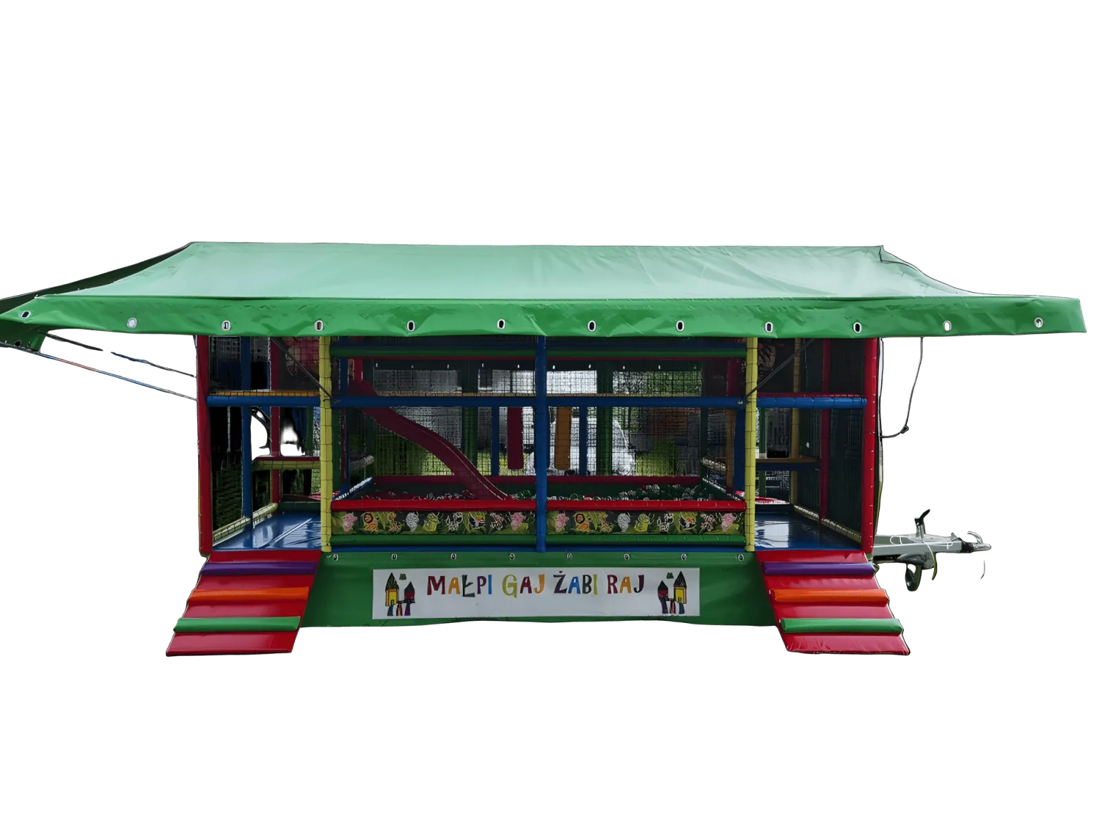 Mobilny plac zabaw z trampolinami „Małpi gaj”
