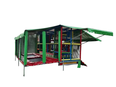 Mobilny plac zabaw z trampolinami „Małpi gaj”