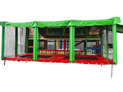 Mobilny plac zabaw z trampolinami „Małpi gaj”